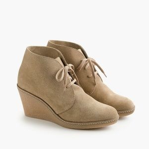 J.Crew MacAlister wedge boots Beige size 10 New!